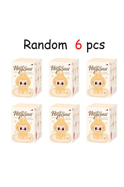 Choice Random 6pcs High Quality Kawaii Monster 17cm Nabubu doll The Monsters Blind Box Heartbeat Macaron V