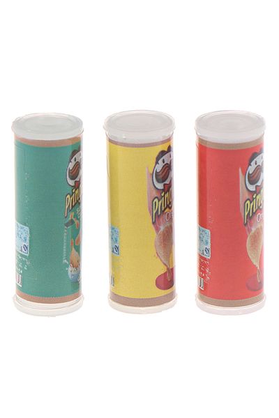 Choice one size 1 set/3 pcs 1:12 Dollhouse Miniature Food Potato Chips BottlesMini Simulation Potato Chips