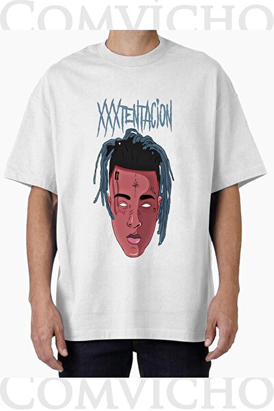 COMVİCHO تي شيرت مطبوع بتصميم xxxtentacion v4 للجنسين