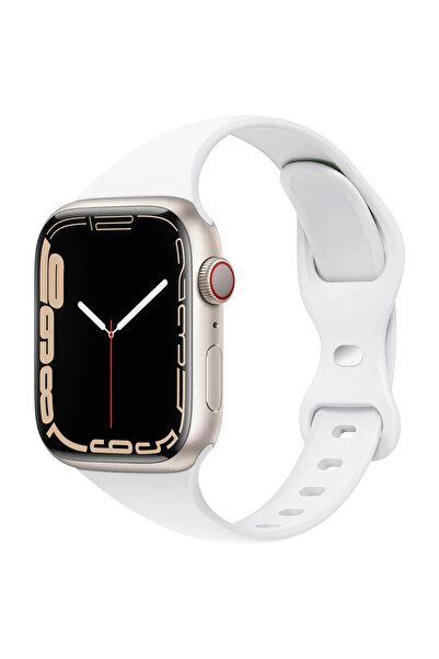 choice2 38mm-40mm-41mm White 01 Slim Silicone Strap For Apple Watch Band 45mm 44mm 40mm 41mm 42-38mm sport b