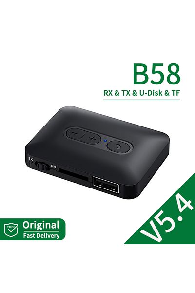 Choice V5.4 Bluetooth 5.4 Audio Receiver Transmitter USB U-Disk TF Card Play 3.5MM AUX Stereo Music Wireles