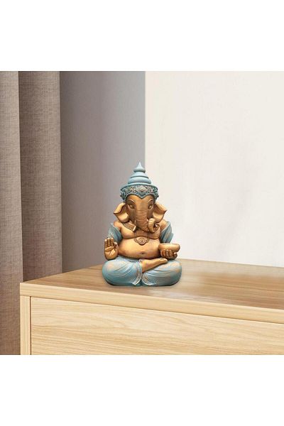 Choice Ganesh Statue Art Crafts Ganesha Figurine Hindu Elephant God Sculpture for Garden Patio Yard Outd...