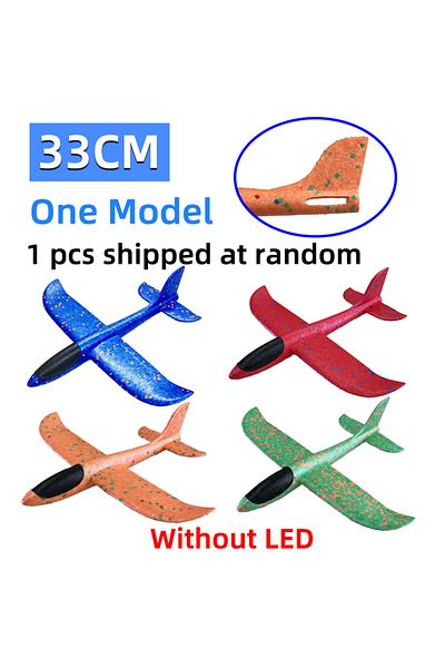 Choice 33cm 1 color random 50CM Big Foam Plane Glider Hand Throw Airplane Light Inertial EPP Bubble Planes