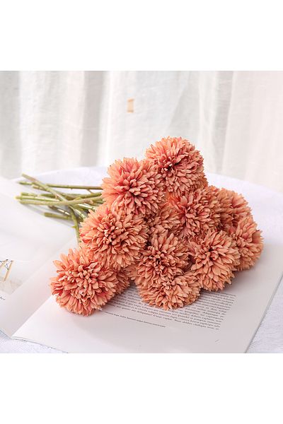 Choice 3Pcs Orange 3/5Pcs Hydrangea Artificial Flowers Bouquet For Home Bedroom Decor Wedding Decoration Cr