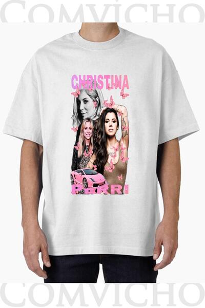COMVİCHO تي شيرت مطبوع بتصميم كريستينا بيري V1 للجنسين