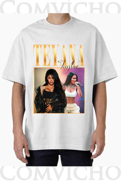 COMVİCHO Unisex Teyana V1 Design Printed Oversize T-Shirt