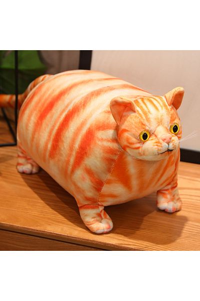 Miaoowa about 30cm Orange 30cm Chubby Fat Cat Plushie 3D Simulation Little Head Big Body Anima Huggable Pil