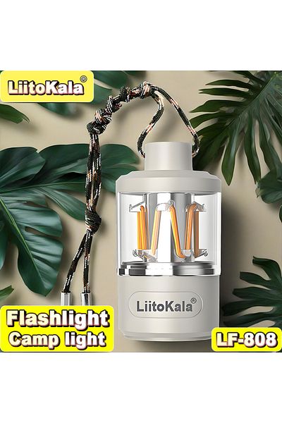 liitokala LF-808 Portable COB Camping Light with XPG Front Lamp, USB Type-C Rechargeable, 4-48H Runtime, IP44