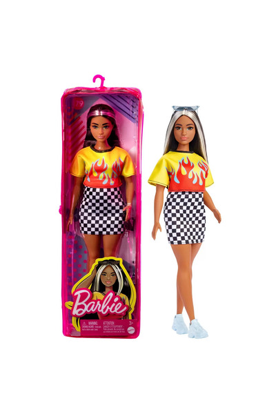 Barbie BRUNETTE FASHIONIST BARBIE DOLL WITH BLONDE STRIPES