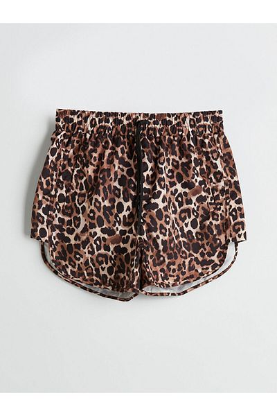 LC Waikiki New Season Elastic Waist Leopard Patterned Women's Sea Shorts - S59450Z8