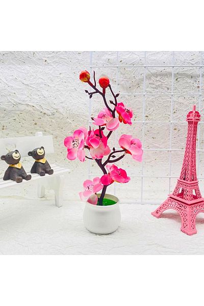 Choice Pink Artificial Plants Bonsai Small Tree Simulation Pot Plants Fake Flowers Table Potted Ornaments H