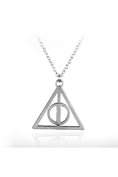 Choice N384-silver Triangle Necklace The Deathly Hallows Pendant Action Toy FiguresMovie Trendy Jewelry Cha