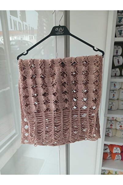 Hobiondort EL ÖRGÜSÜ ŞAL Çeyizlik/Gelin Şalı/Örgü Şal/Tığ İşi Şal/Etol Şal No...