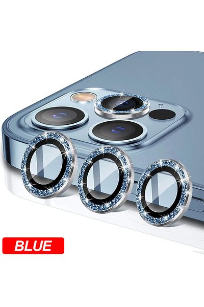 Choice 13Pro 13ProMax(3Pcs) Blue Camera Lens Protector For iPhone 11 12 13 Pro Max Mini 14 15 Pro Max Diamo