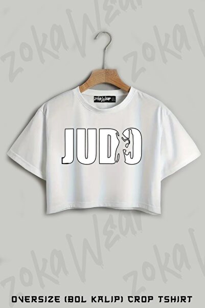 ZOKAWEAR Μπλουζάκι με στάμπα γιούντο Oversize Crop