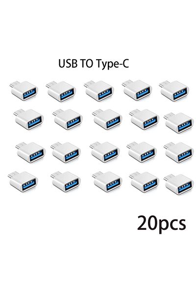 Choice محول بيانات USB 3.0 ذكر إلى أنثى من النوع C صغير الحجم، 20 قطعة باللون الأبيض، لأجهزة Macbook Pro