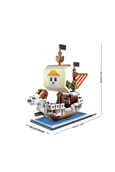 Choice1 in bag B White Pirate Ship KNEW BUILT ean Pirate Ship Plastic 3D Mode...