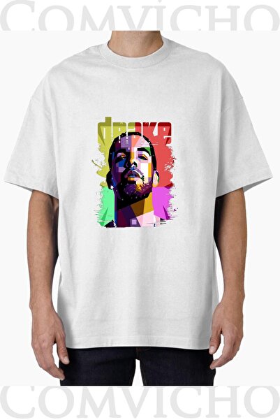 COMVİCHO تي شيرت مطبوع بتصميم Drake v1 للجنسين