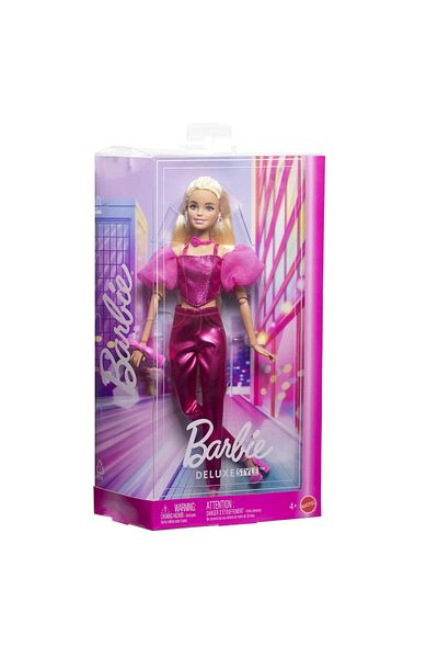 Barbie DELUXE STYLE PAPUSA BARBIE TINUTA ROZ METALIZAT