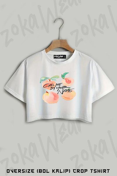ZOKAWEAR Tricou oversize cu imprimeu Call Me By Your Name Peaches