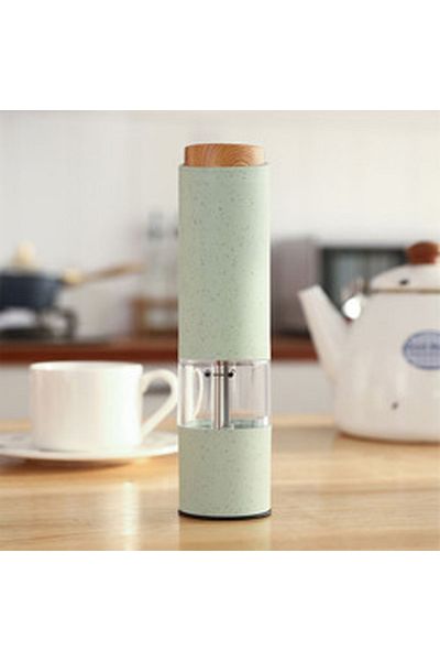 Choice light green Wholesales White Pink Blue Green Color Salt and Pepper Mill Ceramic Burr With Light Spi