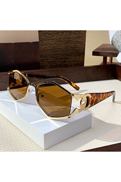 Choice1 no case c5 New High-end Fashion Sunglasses Metal Trend Women's Polygon Internet Celebrity Street Sho