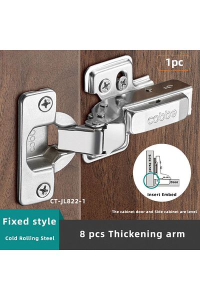 Choice JL822-1 1pc Furniture Cabinet Hinge Cold Roll Steel Door Hydraulic Hinges Damper Buffer Soft Close F
