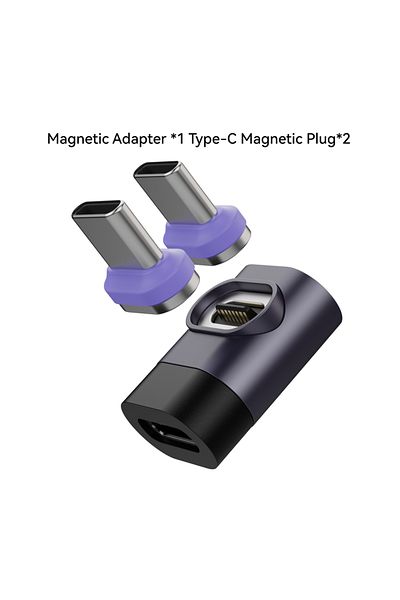 Choice TAdapter x 2 Plug x1 240W Magnetic Right Angle USB C Male to USB C Female Adapter 90 Degree PD3.0 Fa
