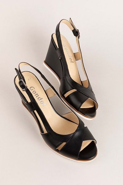 Gondol Women's Genuine Leather Wedge Heel Shoes Shhn.7029