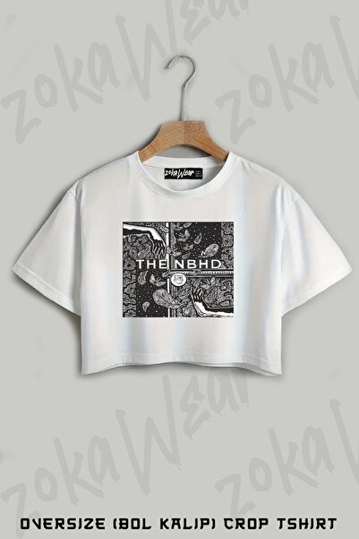 ZOKAWEAR Nbhd The Neighborhood Printed Oversize Crop T-Shirt