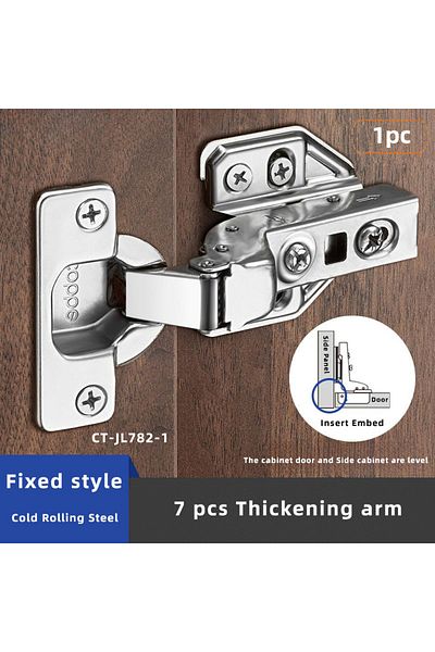 Choice JL782-1 1pc Furniture Cabinet Hinge Cold Roll Steel Door Hydraulic Hinges Damper Buffer Soft Close F