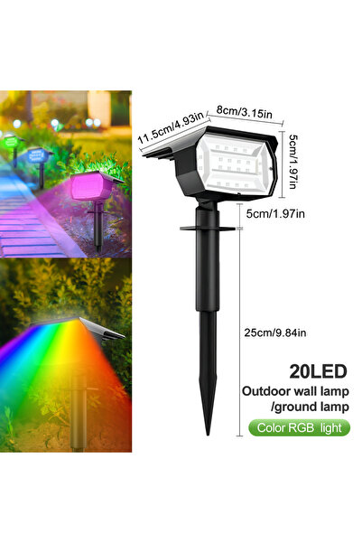 Choice1 قطعة واحدة من كشافات الطاقة الشمسية الخارجية المقاومة للماء، مزودة بـ...