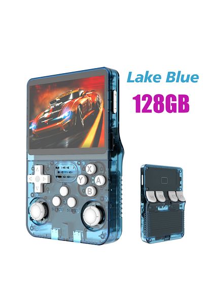 Choice Blue 128G R36S Retro Handheld Video Game Console Linux System 3.5 Inch IPS Screen R35s Pro Portable