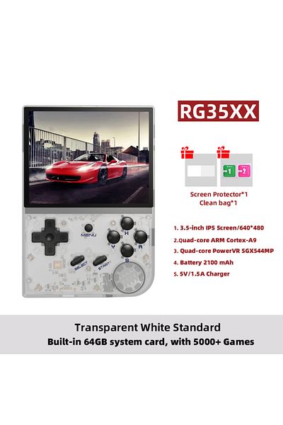Choice 64G RG35XX White T ANBERNIC RG35XX Plus/RG35XX Retro Handheld Game Console 3.5″ IPS Screen Linux Por