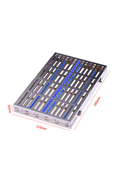 Choice3 رف تعقيم الأسنان ذو 20 خانة، صندوق تعقيم جراحي قابل للتعقيم بالبخار، ...