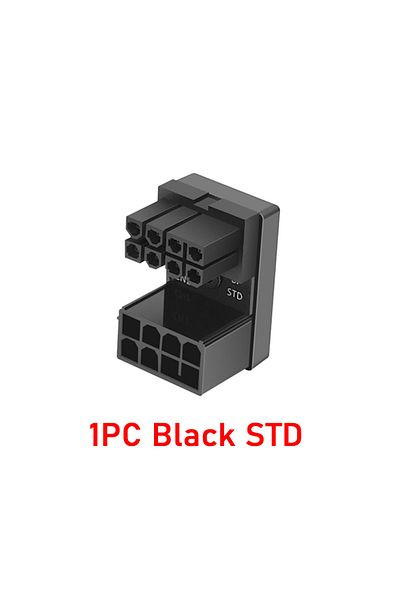 ALLOYSEED 1Pc 8PIN Positive ATX GPU Adapter Elbow Head 8Pin 6Pin Female to 8Pin 6Pin Male 180 Degree Angled Po