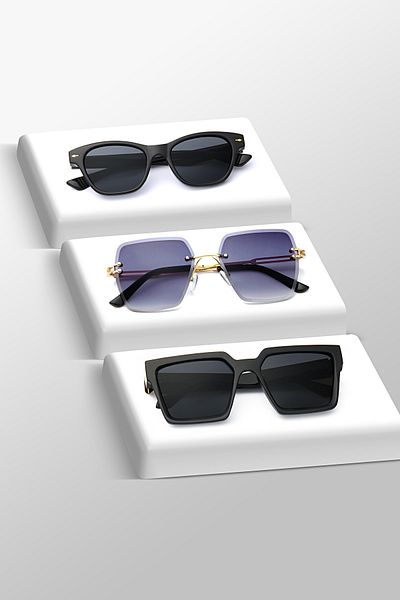 Nilu Moda SET OF 3 SUNGLASSES