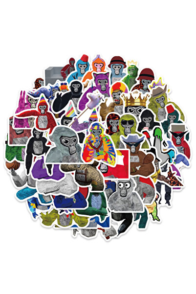 Choice مجموعة من 50 قطعة من ملصقات Gorilla Tag، ملصقات فينيلية جميلة ومضحكة م...