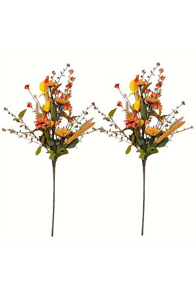 Choice 2pcs 2pcs Silky Flower Bouquets, 21.7" Artificial Flowers for Kitchen & Living Room Decor Table Cent