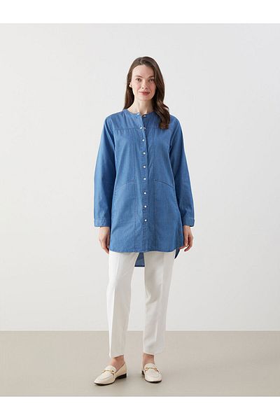 LC Waikiki New Season Crew Neck Women's Jean Tunic - S5I230Z8