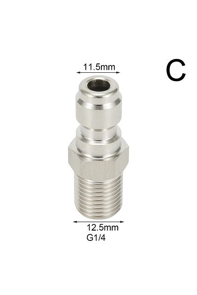 Choice C Pressure Washer Connector Coupling Quick Release Adapter 1/4" Male Fitting Connection Car Washing.