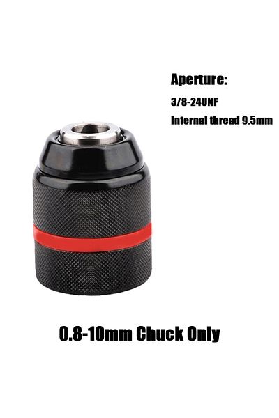 Choice 10mm Chuck only 0.8-10mm Threaded Keyless Metal Drill Chuck, Hex Shank/SDS/Square Quick Grip Adapter
