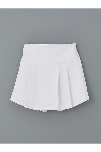 LC Waikiki White Elastic Waist Girl's Shorts Skirt