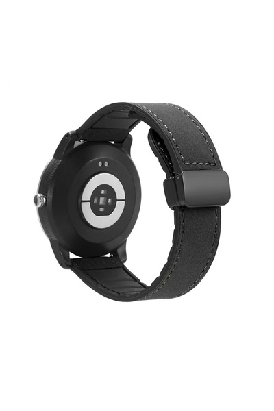 Choice1 22mm Strap black 22mm Leather Strap for Samsung Galaxy Watch5 Pro 45mm 4 6 Classic 42mm 46mm Hu