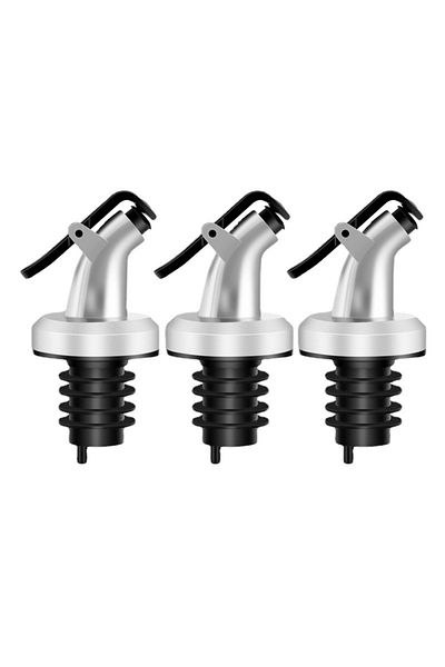Choice 3pcs 3PCS Silver Spray Paint Oil Bottle Plug Plastic Oil Bottle Plug Soy Sauce Vinegar Bottle Plug O