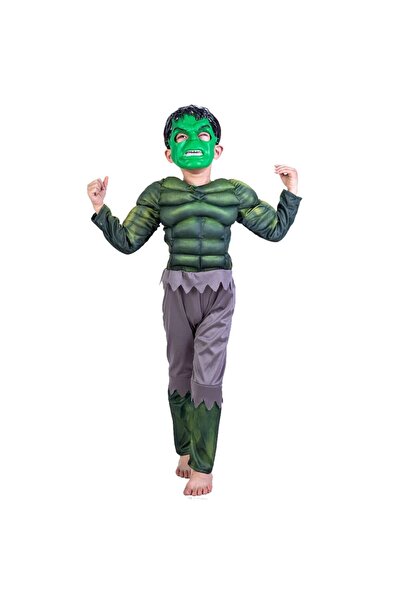OEM Costum Hulk clasic cu muschi pentru baieti 110-120 cm 5-7 ani