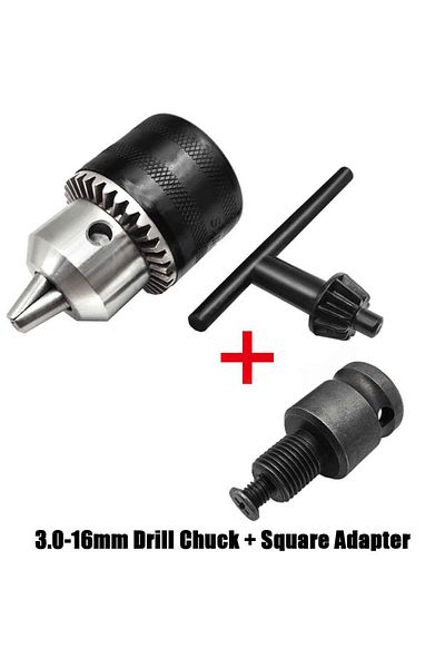 Choice Chuck Square Adapter 3.0-16mm Drill Chuck,1/2-20UNF Mount Impact Driver Bits Chuck Conversion Hex Sh