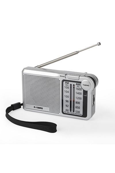Choice Silvery 150RG radio Portable AM/FM radio, small pocket radio with speaker, headphone jack, USB charg