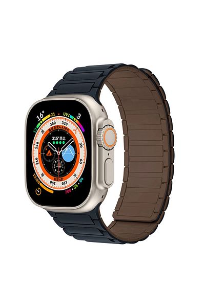 CAOWTAN 42mm 44mm 45mm 49mm midnight chocolate Magnetic Silicone Strap for Apple Watch Band Ultra 2 49mm 45m