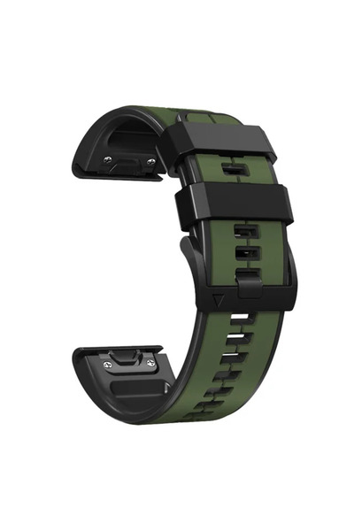 Choice حزام ساعة Quickfit مقاس 26 مم، لون أخضر عسكري وأسود، متوافق مع ساعات F...